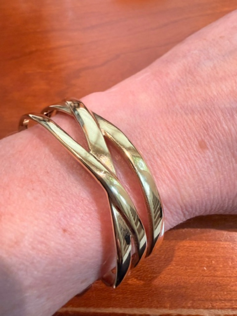 Uno De50 Gold Plated Cuff Bracelet